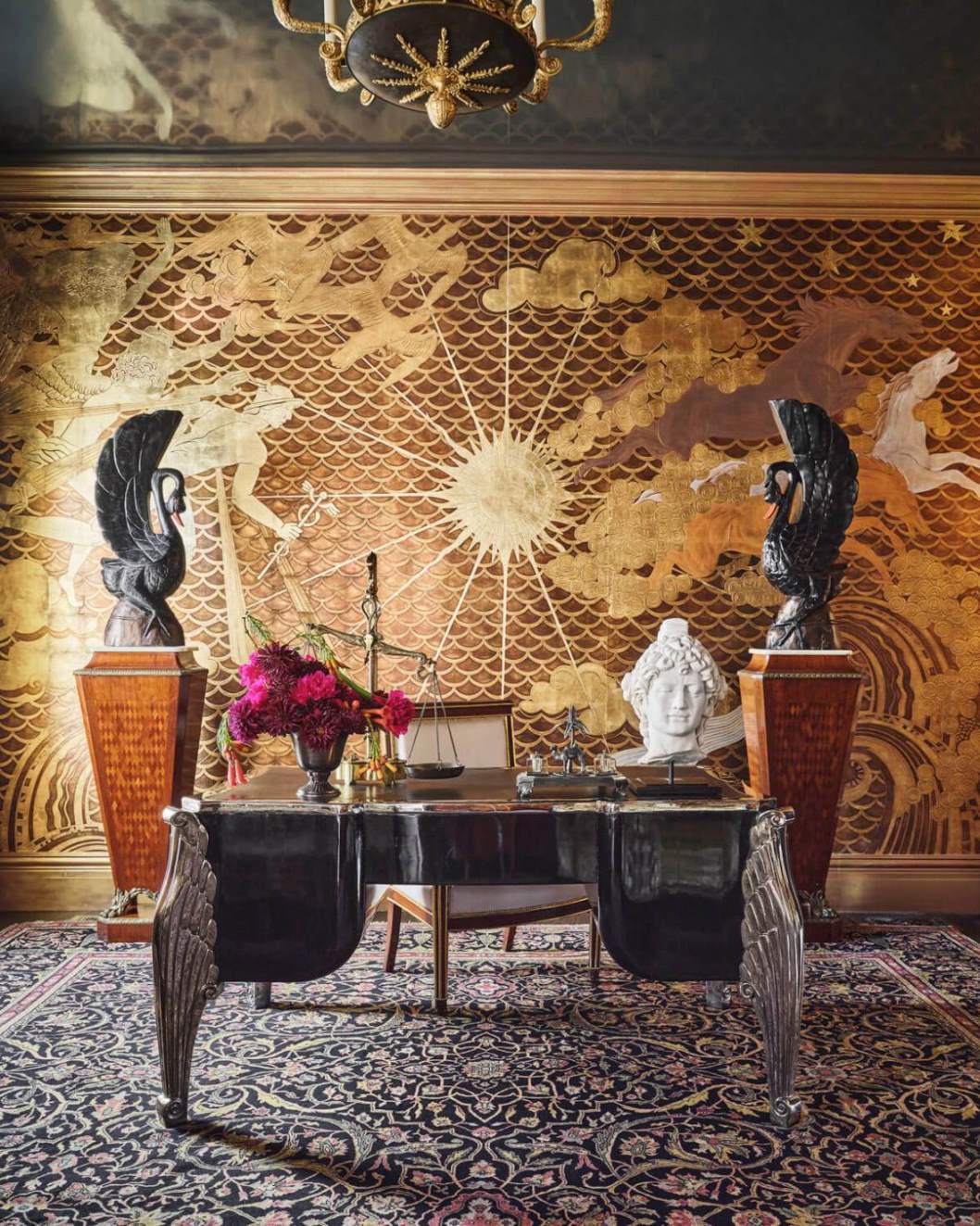 Handcraft gilded wallpaper