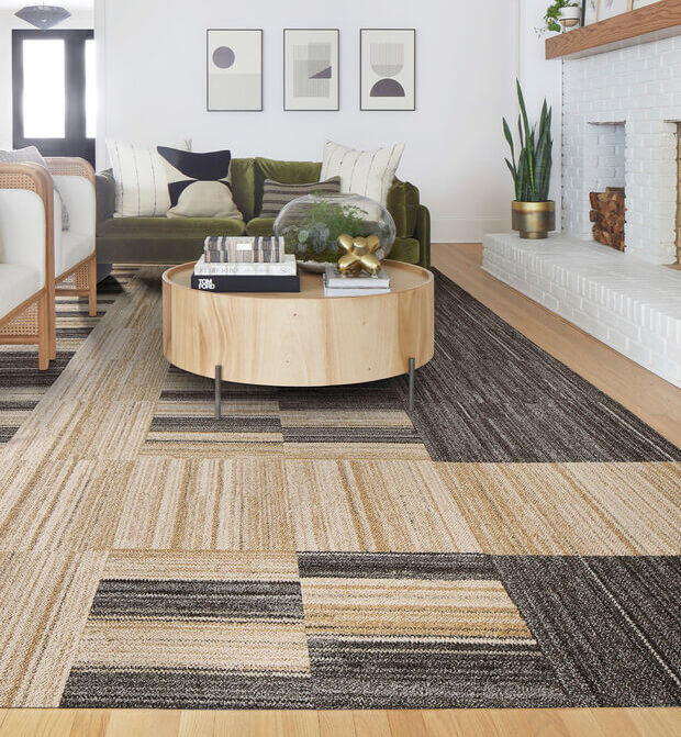 Living room with the carpet