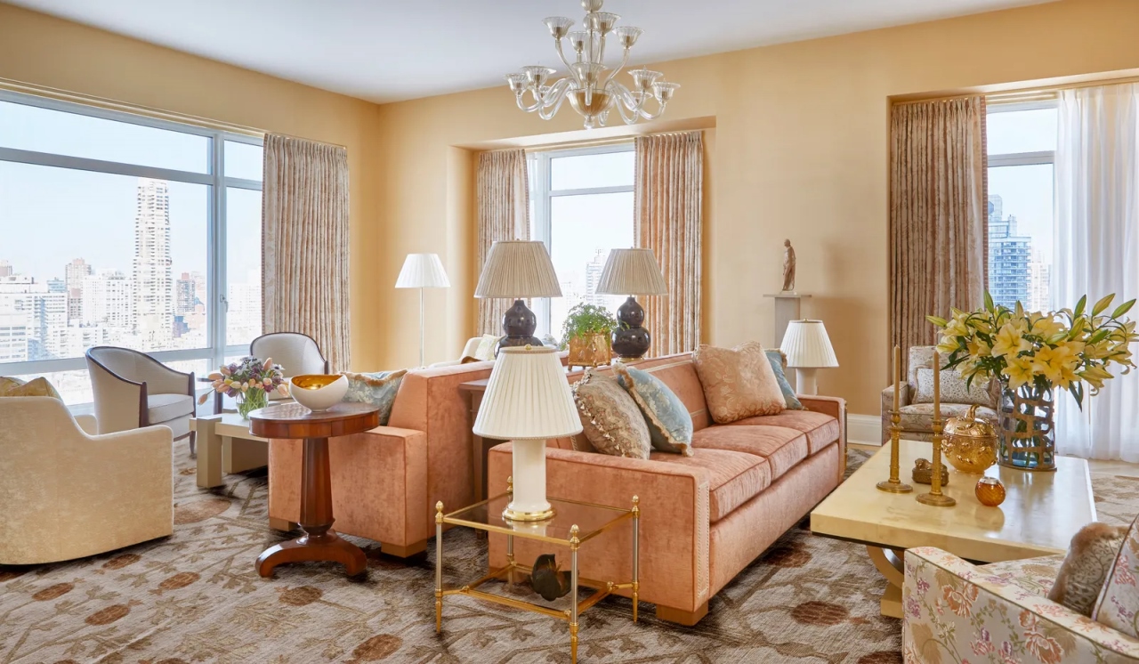 Formal living room with bright pastel colors