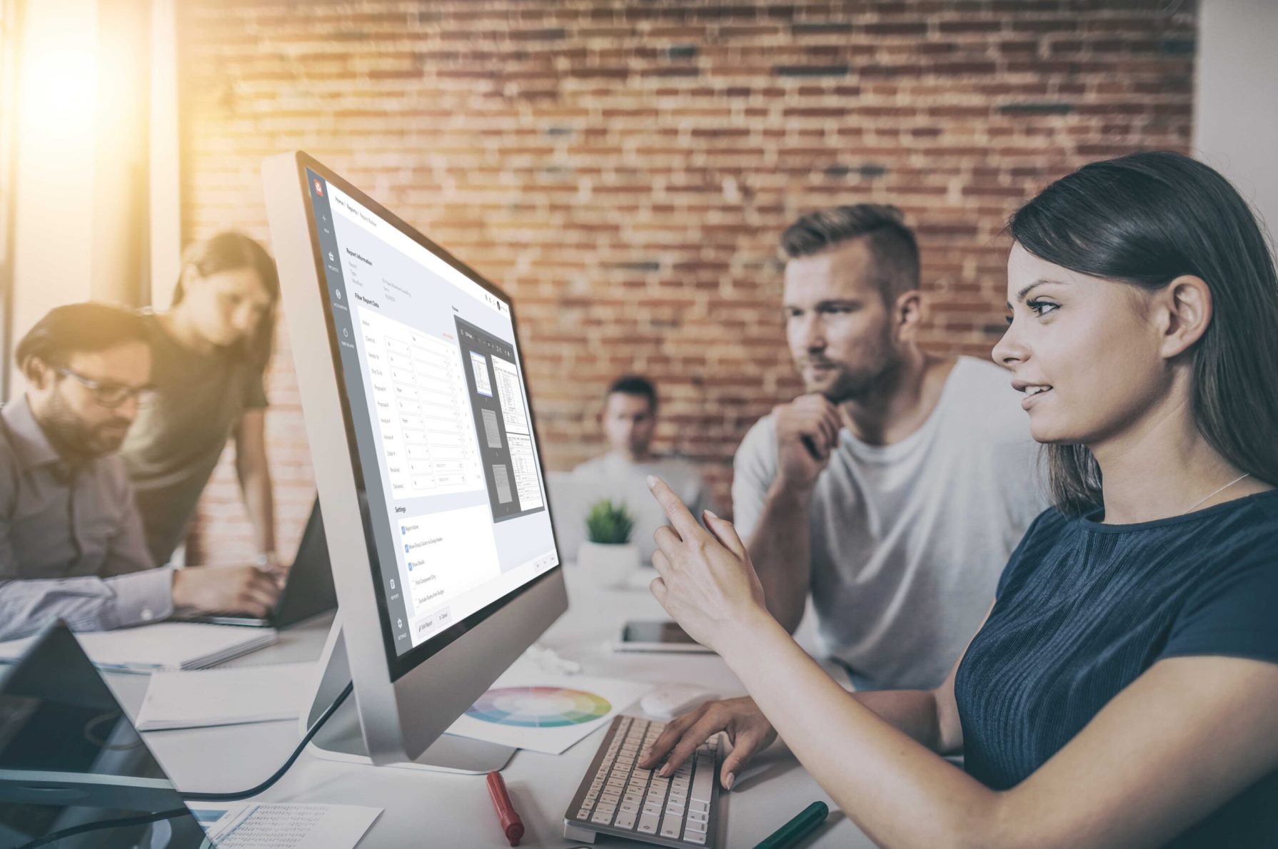 Group of people working in the office