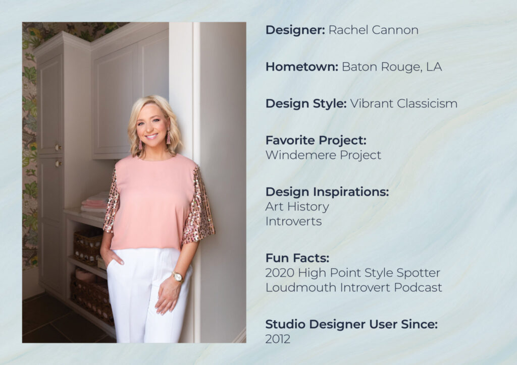 A photo of Rachel Cannon with information about her