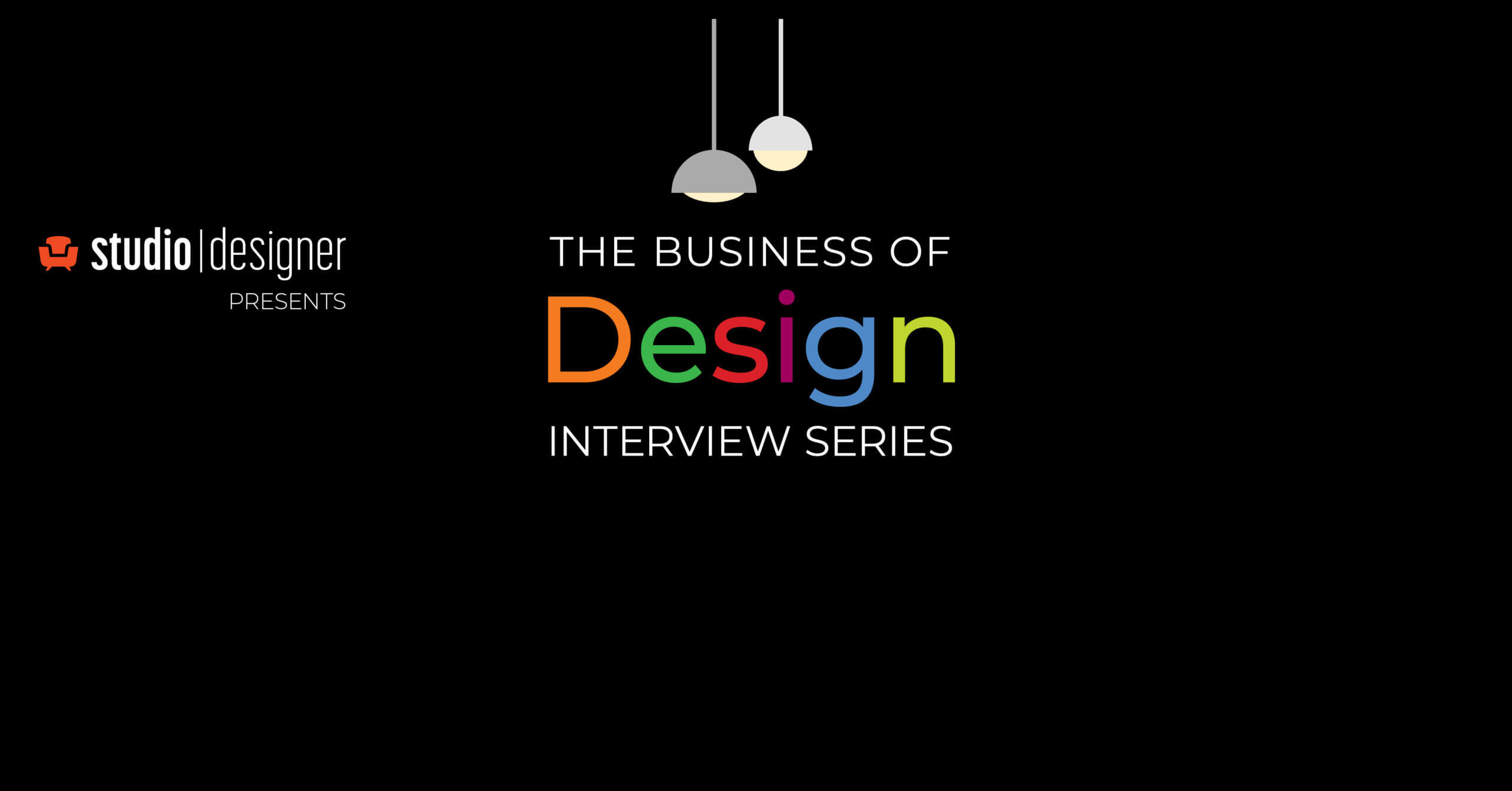 The business of design interview series dark banner