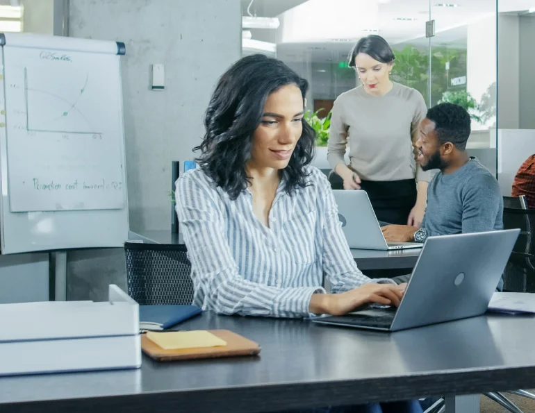 People working in the office